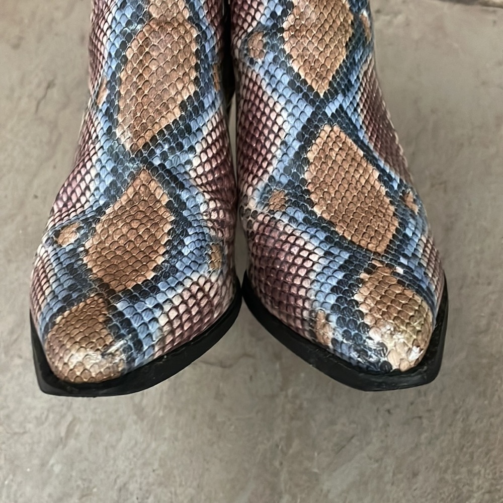 A Rider Girl blue snakeskin booties - Picture 8 of 11